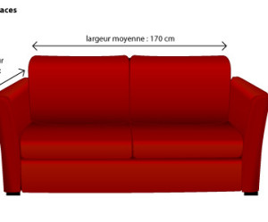 lit deux personnes taille standard