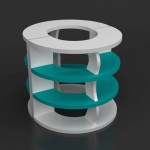 meuble chaussures rond