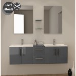 meuble salle de bain gris