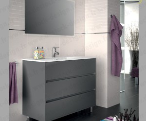 meuble salle de bain gris