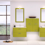 meuble salle de bain vert anis