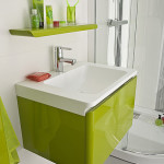 meuble salle de bain vert anis