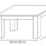 table a manger dimension