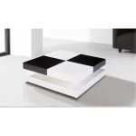 table basse noir et blanc