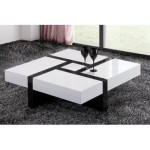 table basse noir et blanc