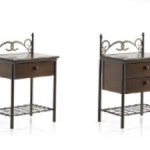 table de chevet fer forge