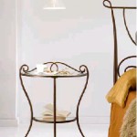 table de chevet fer forge