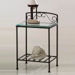 table de chevet fer forge