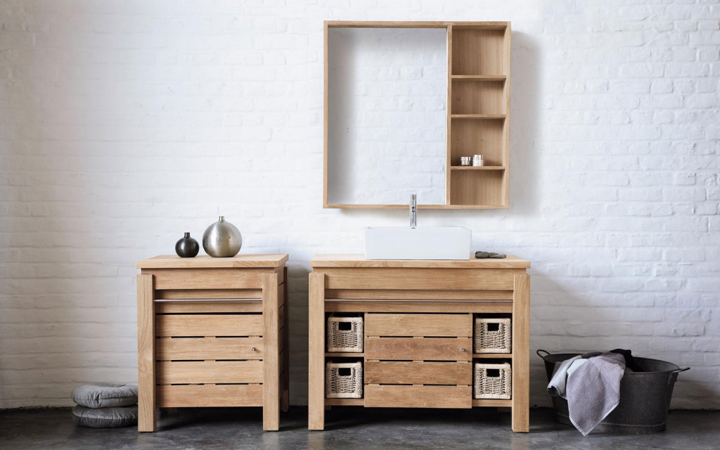 armoire salle de bain en bois
