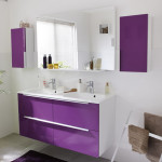 armoire salle de bain violet