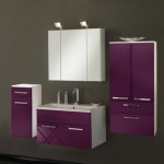 armoire salle de bain violet