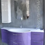 armoire salle de bain violet