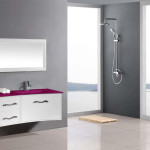 armoire salle de bain violet