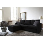 canape d'angle noir cdiscount