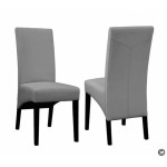 chaise de salle a manger grise et blanc