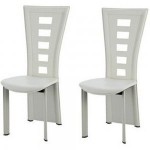 chaise de salle a manger grise et blanc