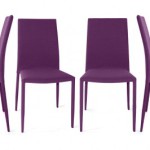 chaise salle a manger violet