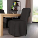 housse de chaise gris anthracite