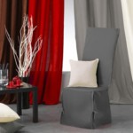 housse de chaise gris anthracite