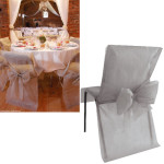 housse de chaise grise mariage