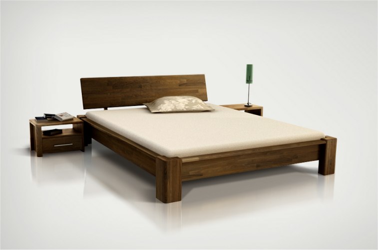 lit 2 personnes bois massif