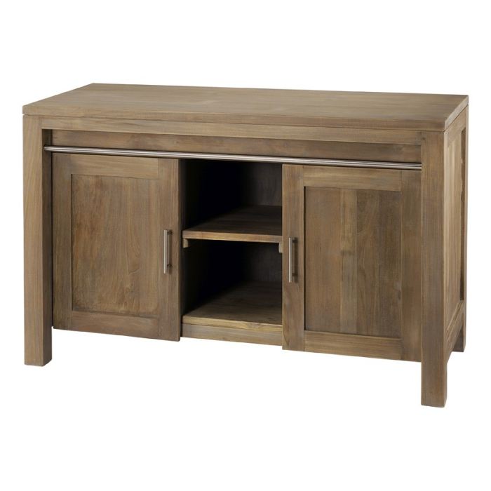 meuble bas salle de bain teck