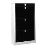 meuble chaussure noir laque pas cher