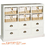 meuble chaussure osier