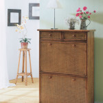 meuble chaussure osier