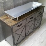meuble salle de bain industriel