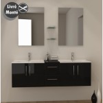 meuble salle de bain noir
