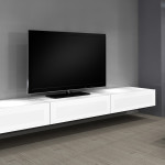 meuble tv bas design blanc