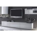 meuble tv bas long blanc