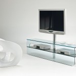 meuble tv bas verre