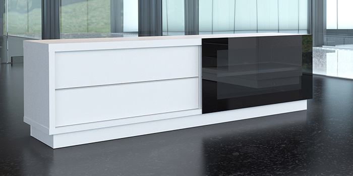 meuble tv haut de gamme blanc