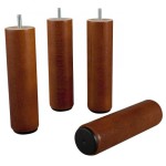 pieds de lit merisier