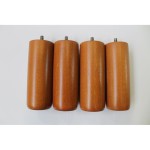 pieds de lit merisier