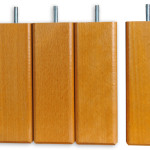 pieds de lit merisier