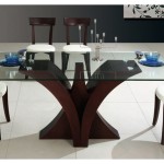 table a manger wenge et verre