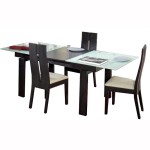 table a manger wenge et verre