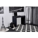 table console noire laquee