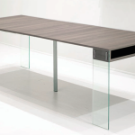 table console verre extensible