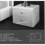 table de chevet cuir