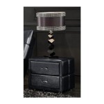 table de chevet cuir
