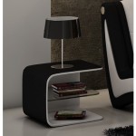 table de chevet cuir