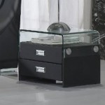 table de chevet cuir