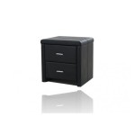 table de chevet cuir