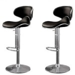 tabouret de bar x2 elite noir