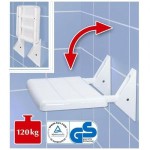 tabouret de douche mural