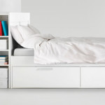 tete de lit avec rangement integre